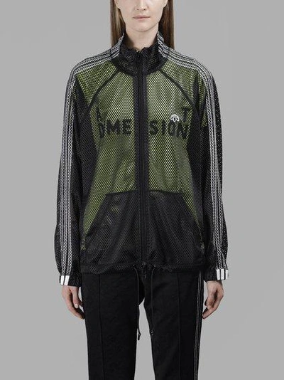Adidas Originals By Alexander Wang Adidas By Alexander Wang Women's Black Mesh Track Sweater In In Collaboration With Alexander Wang