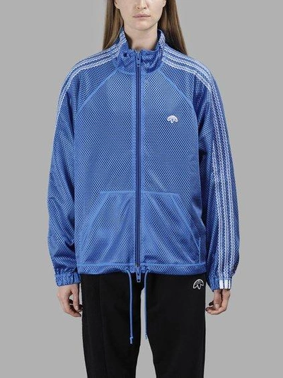 Adidas Originals By Alexander Wang Adidas By Alexander Wang Women's Blue Mesh Track Sweater