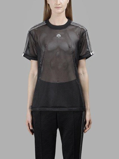 Adidas Originals By Alexander Wang Adidas By Alexander Wang Women's Black Mesh T-shirt In In Collaboration With Alexander Wang