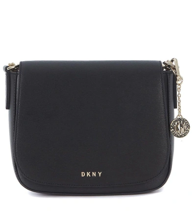 Dkny Medium Black Saffiano Leather Shoulder Bag