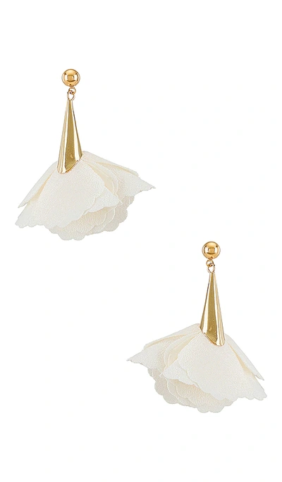 Shashi Florence Earrings In White