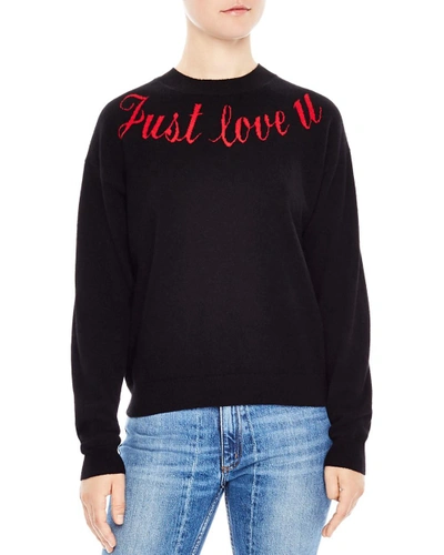 Sandro Rupert Just Love U Wool Cashmere Sweater In Black ModeSens