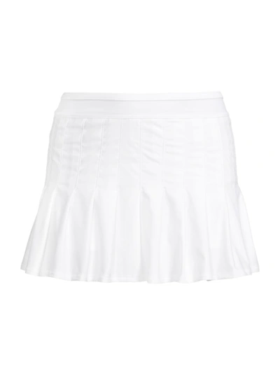 Lucky In Love Pleated Performance Tennis Skirt In White
