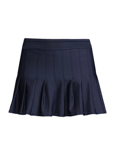 Lucky In Love Pleated Performance Tennis Skirt In Navy