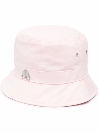 Moose Knuckles Logo-plaque Cotton Bucket Hat In Rosa