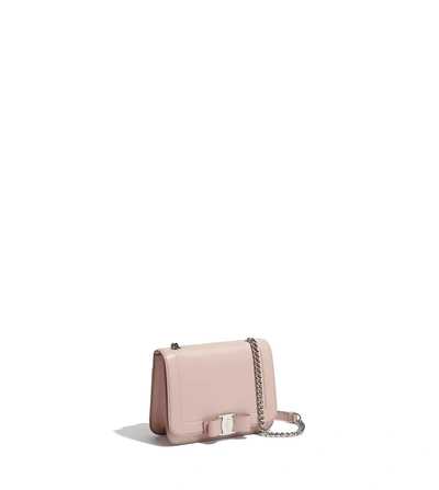 Ferragamo Vara Bow Mini Leather Shoulder Bag In Pink