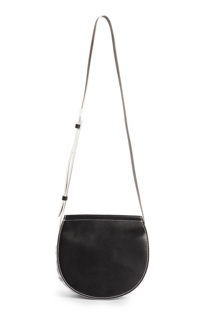 Givenchy Mini Infinity Calfskin Saddle Bag - Black In Black-white