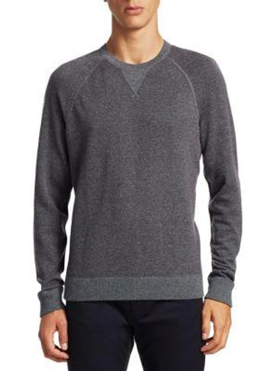 Vince Birdeye Raglan Sleeve Sweater In Maroon Dark Grey