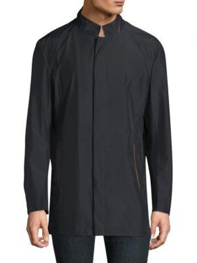Robert Graham Long Sleeve Raincoat In Black