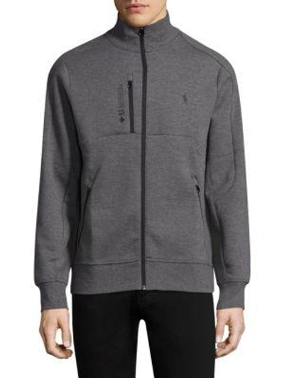 Polo Ralph Lauren Double-knit Tech Track Jacket In Foster Grey