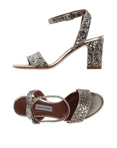 Tabitha Simmons Sandals In Silver