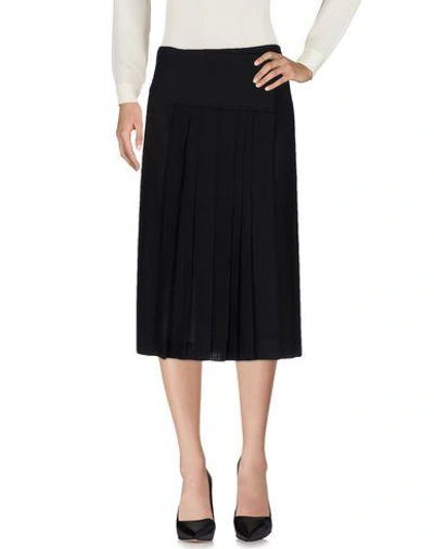 Donna Karan 3/4 Length Skirt In Black