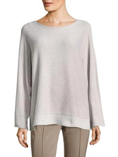 Lafayette 148 Vanise Scoopneck Sweater In Luxor Cloud