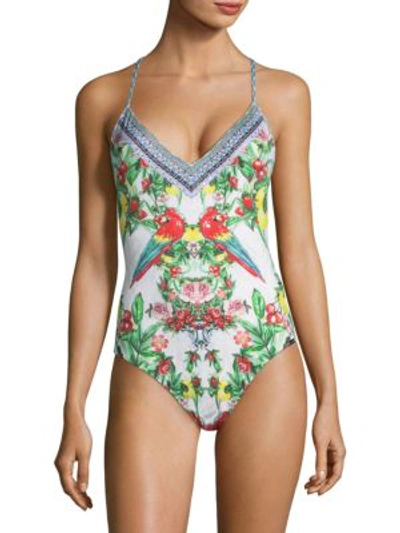 Camilla One-piece Floral Swimsuit In One Flewover