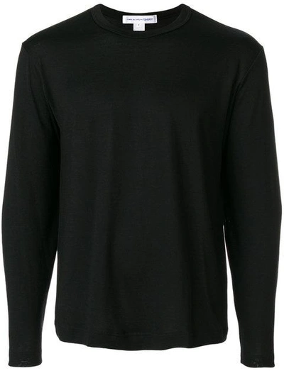 Comme Des Garçons Shirt Comme Des Garcons Shirt Navy Forever Basic Long Sleeve T-shirt In Black