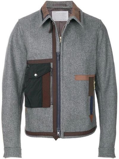 Kolor Fitted Flap Pocket Jacket - Grey
