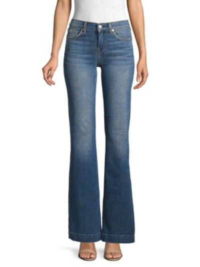7 For All Mankind Dojo Charlston Flared Jeans In Blue