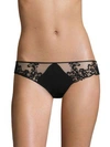 Simone Perele Saga Floral Lace Thong In Black