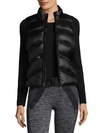 Blanc Noir Quilted Puffer Vest In Black