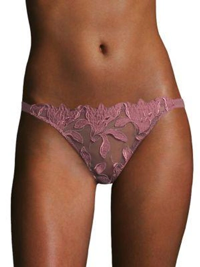 Fleur Du Mal Lily Lace Cheeky Brief In Mocha