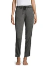 Josie Natori Ribbed Cashmere Jogger Pants In Charcoal
