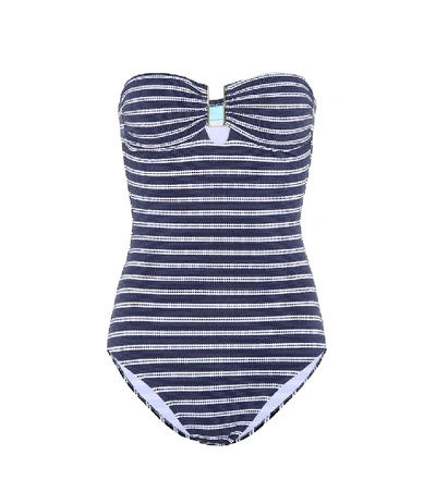 Melissa Odabash Argentina Striped One-piece Bandeau Swimsuit In Sail