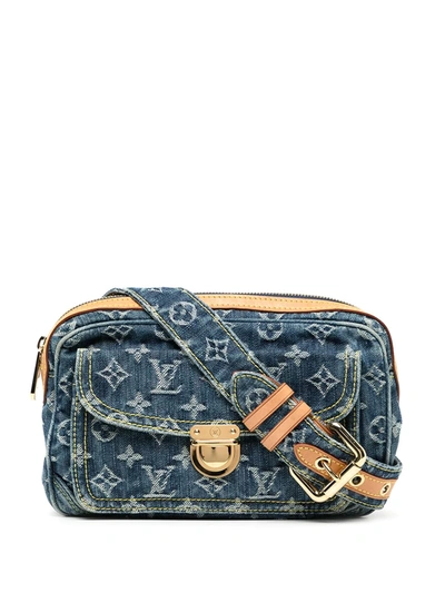 Pre-owned Louis Vuitton 2007  Denim Belt Bag In Blue
