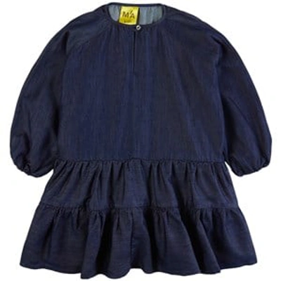 Marques' Almeida Kids' Ruched Gathered-panel Detail Dress In Navy
