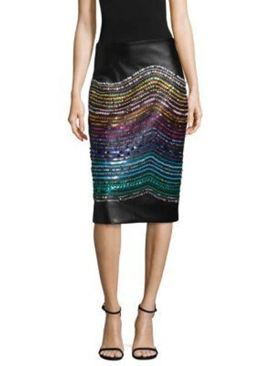 Romance Was Born Crystal Magnetic Rays Skirt In Black Multi
