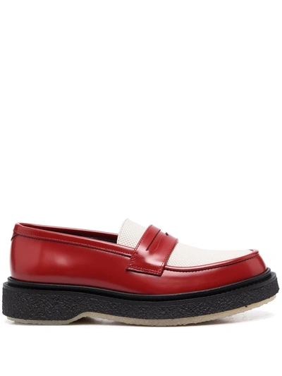 Adieu Type 5 Leather Penny Loafers In Rot