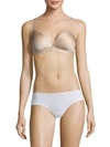 Hanro Satin Deluxe Soft Cup Wireless T-shirt Bra In Natural