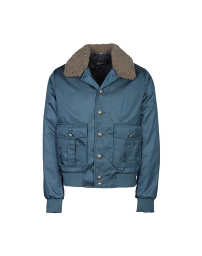 Gucci Jacket In Slate Blue
