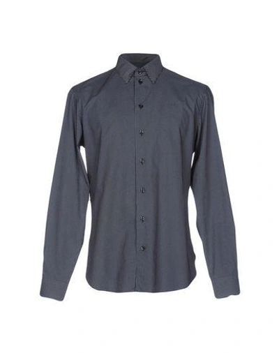 Armani Collezioni Shirts In Dark Blue