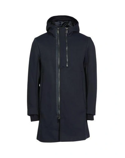 Emporio Armani Full-length Jacket In Dark Blue