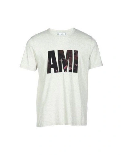Ami Alexandre Mattiussi T-shirts In Light Grey
