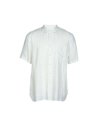 Club Monaco Linen Shirt In White