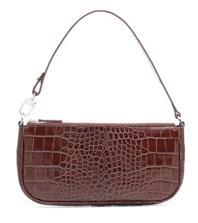 By Far Rachel Leather Shoulder Bag In Brown