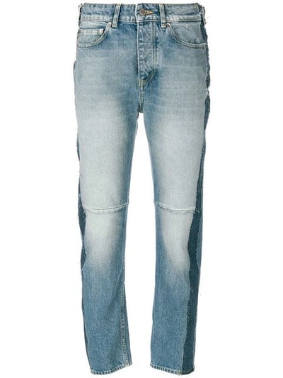 Golden Goose Two-tone Skinny Jeans In Blue