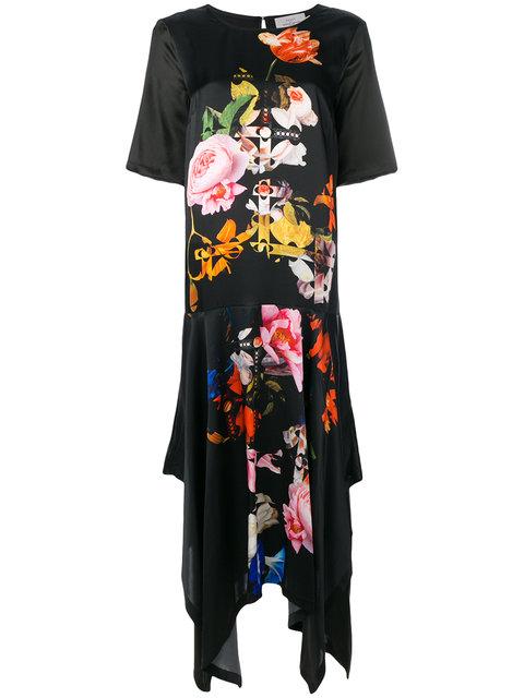 Preen By Thornton Bregazzi Asymmetric Floral-Print Dress | ModeSens