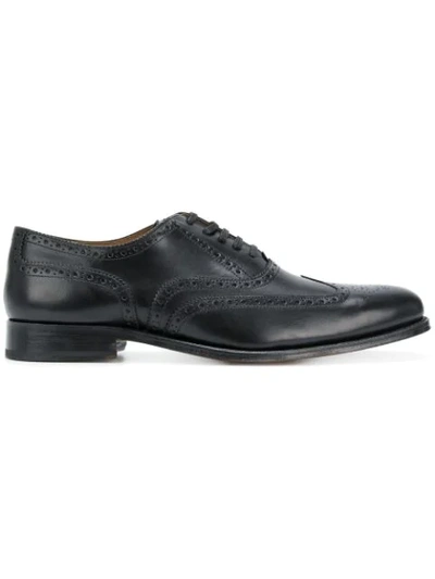 Grenson Dylan Leather Brogues In Black