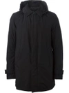 Herno Hooded Padded Jacket In Black