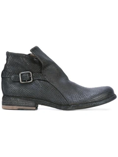 Officine Creative Legrand Zip Ankle Boots In Black