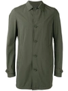 Herno Buttoned Short Coat In Green