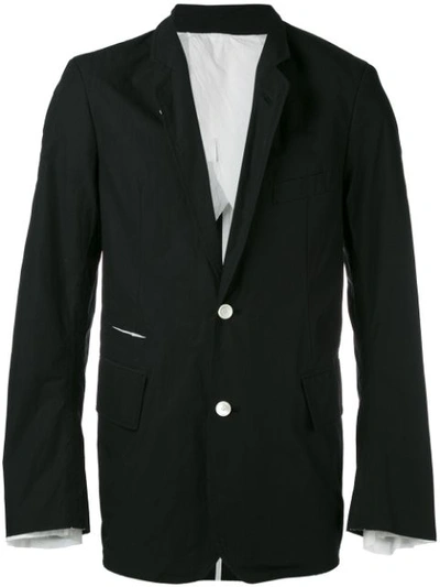 Takahiromiyashita The Soloist Wardrobe Narrow Lapel Jacket In Black