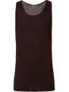 Denis Colomb Ribbed Tank Top - Red