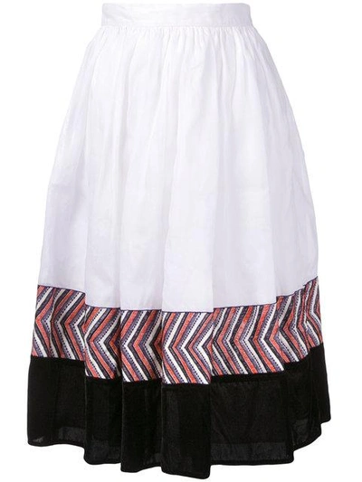 Jupe By Jackie Panelled Midi Skirt In White