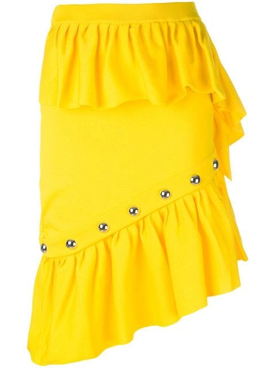 Marques' Almeida Studded Ruffle Skirt In Yellow