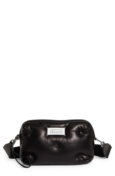 Maison Margiela Glam Slam Leather Crossbody Bag In Black