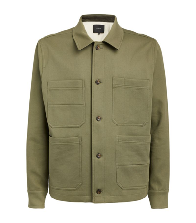 Vince Core Stretch Cotton Jacket In Green | ModeSens