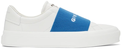Givenchy City Court Elastic & Leather Sneakers In White